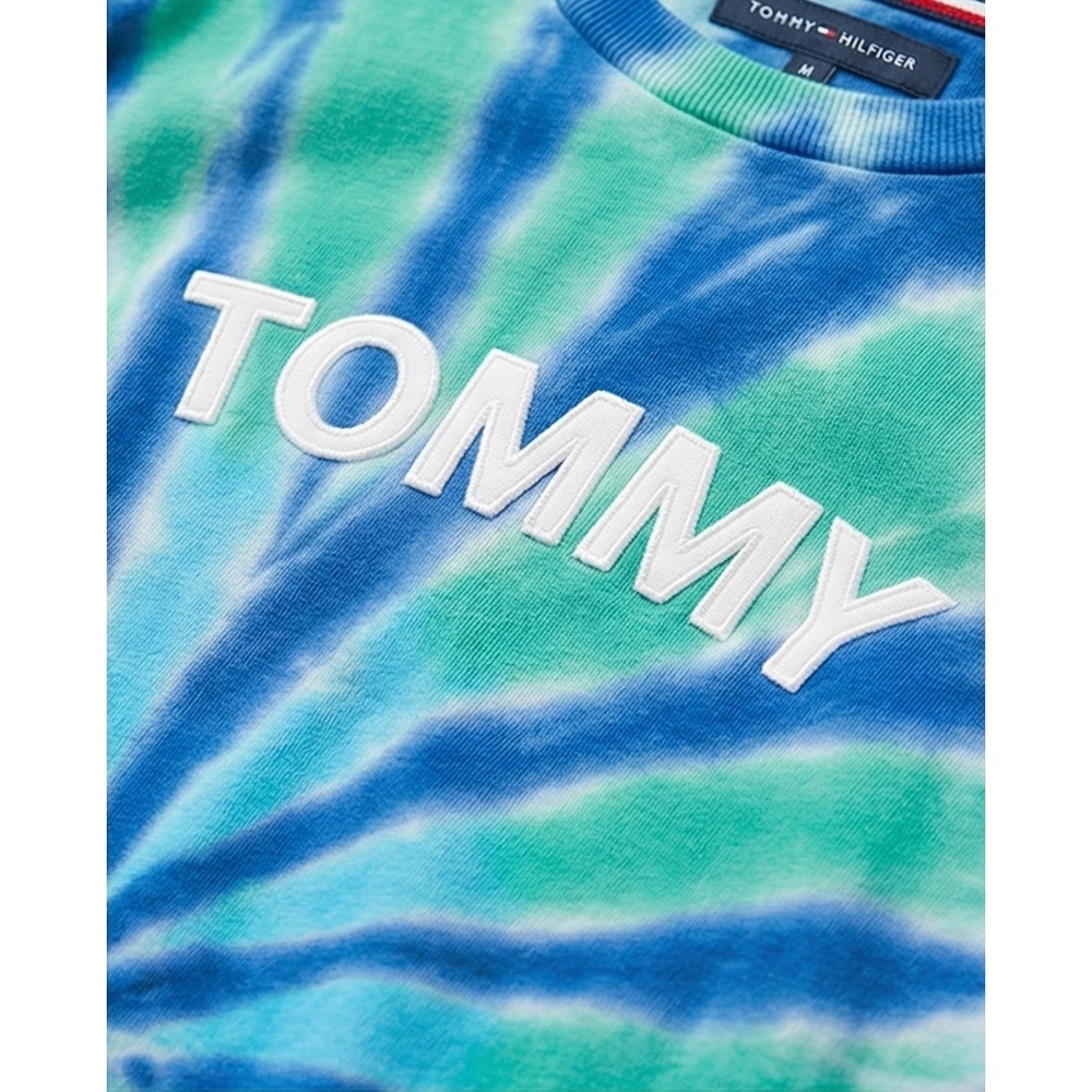 Tommy Hilfiger L Tie Dye Sweatshirt‎ Dress Long Sleeve Casual Comfy Cotton Large - Picture 3 of 12